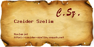 Czeider Szelim névjegykártya